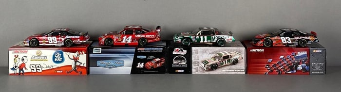 Group of 4 Signed Action Nascar Stock Cars