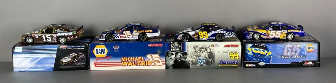 Group of 4 Signed Action Michael Waltrip Nascar Stock Cars (1 of 3)