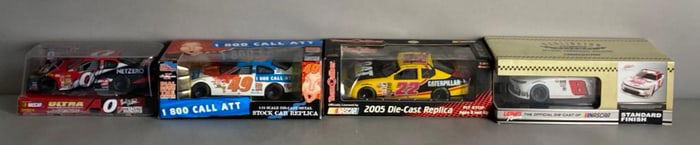 Group of 4 Signed Nascar Die-CastStock Cars