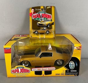 Group of 2 Signed Papa John's Die-Cast Cars