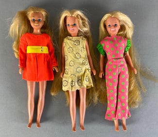 Group of 3 1967 Mattel Barbie Skipper Fashion Doll