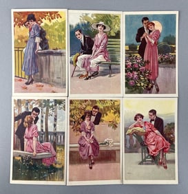 Postcards - Set of 6 Italian Romance