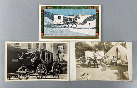 Postcards - 3 Horse-Drawn Wagon