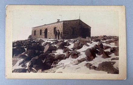 Antique Pikes Peak U.S. Signal Service Station Tinted Photo