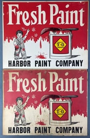 Group of 2 Harbor Paint Company Signs