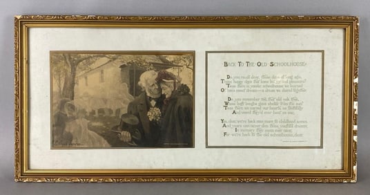 Framed Clyde Squires Morris and Bendien Art Print and Poem