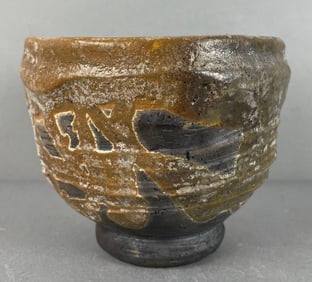 Signed Wood Fired Pottery Bowl