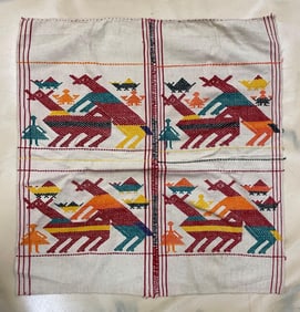Latin American Embroidered Woven Tapestry