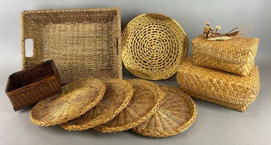 Group of of Assorted Baskets and More