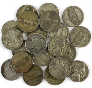 Group of 20 Silver War Nickels