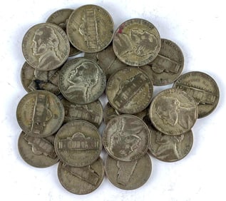 Group of 20 Silver War Nickels