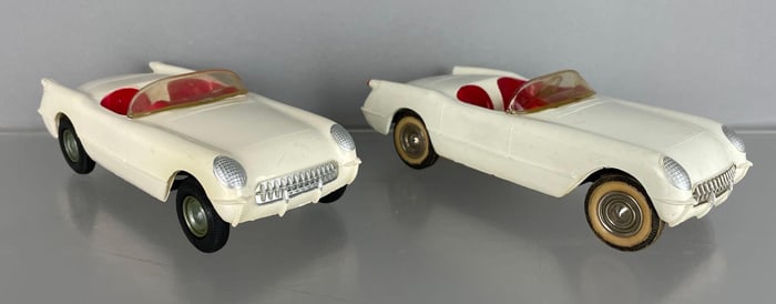 Group of 2 1953-55 PMC Chevy Corvette Convertible Dealership Promo Cars