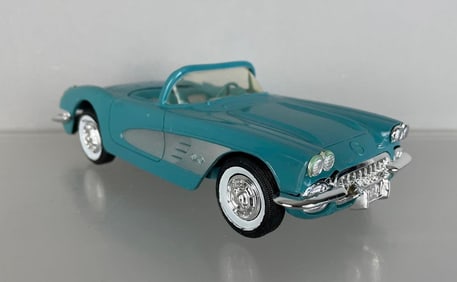 1960 Chevy Corvette Convertible Turquoise Friction Dealership Promo Car