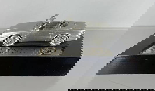 Chrysler TC by Maserati Pewter Dealership Incentive Car: 1/43 scale, Bruce Fox, mounted on base