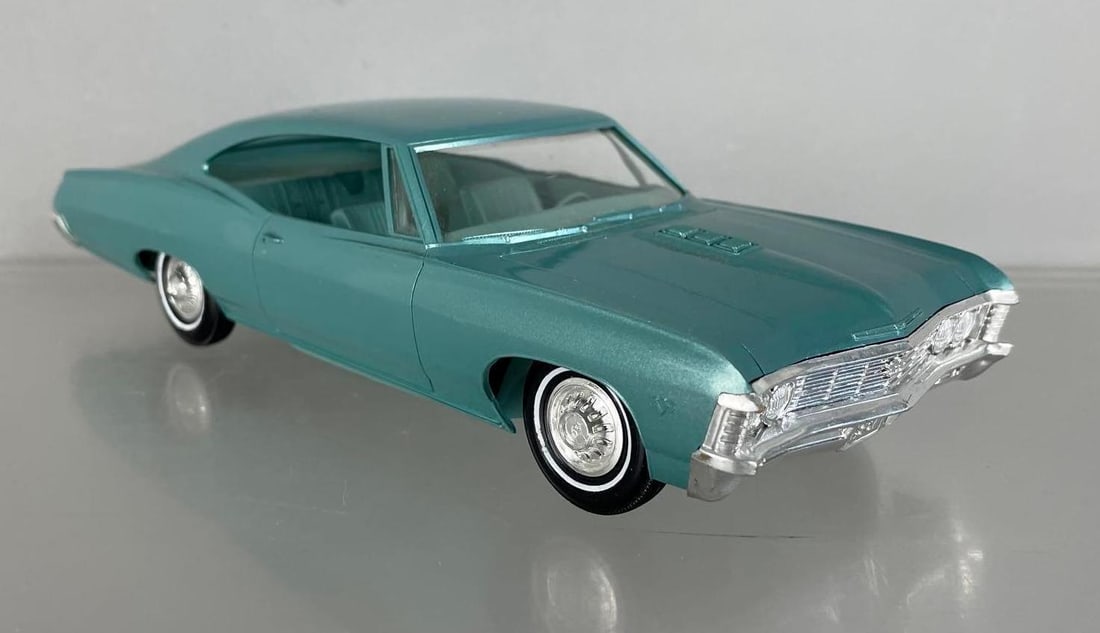 1967 Chevy Impala SS Hardtop Dealership Promo Car: Emerald turquoise metallic, excellent finish, good chrome, slight rub on high ends, good windshield