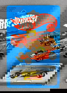 1982 Mattel Hot Wheels No. 3914 Turbo Streak: Die-Cast, Packaging measures 6 1/2 x 4 1/4 x 1 1/2 inches.