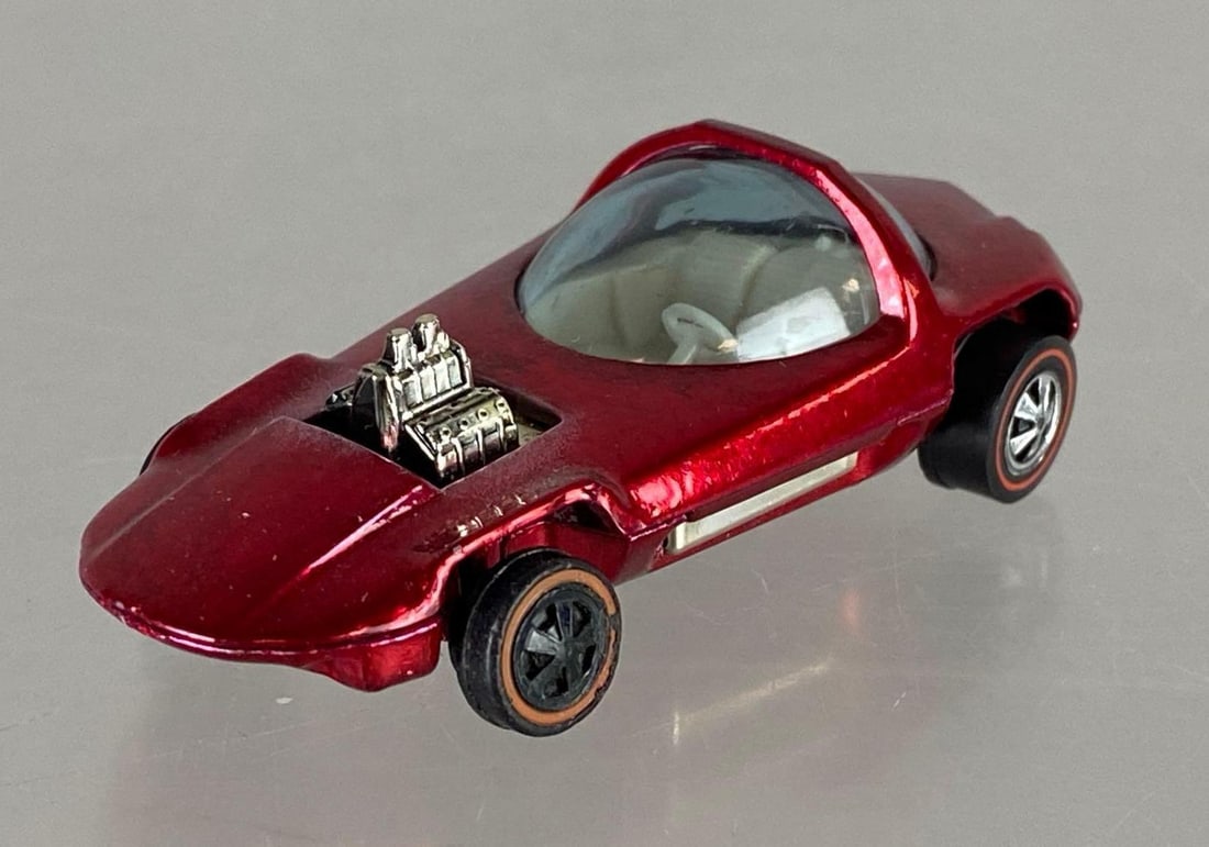 1967 Mattel Hot Wheels Red Line Silhouette Die-Cast Vehicle: Red body, Die-Cast.