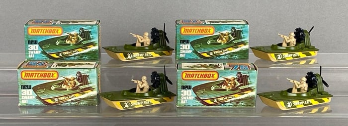 Group of 4 Matchbox No. 30 Swamp Rat Die-Cast Vehicles