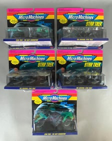 Group of 5 Galoob Micro Machines Star Trek Die-Cast Vehicle Sets