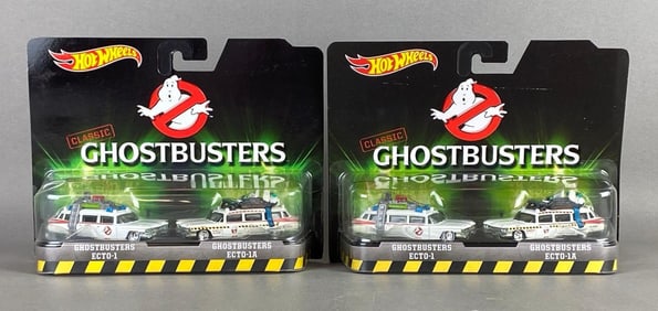 Group of 2 Hot Wheels Ghostbusters Die-Cast Vehicle Sets