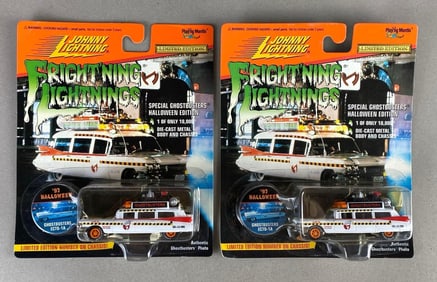 Group of 2 Johnny Lightning Frighting Lightning Ghostbusters Die-Cast Vehicles
