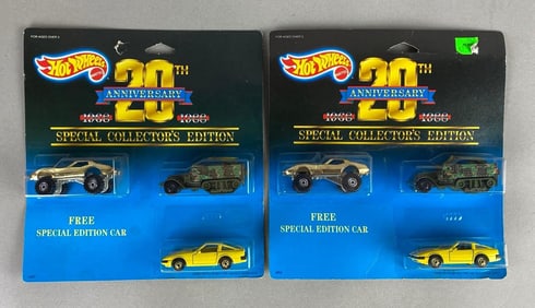 Group of 2 Hot Wheels 20th Anniversary Special Collectors Edition Die-Cast Vehicle Sets