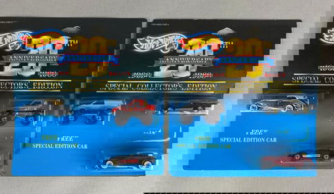 Group of 2 Hot Wheels 20th Anniversary Special Collectors Edition Die-Cast Vehicle Sets