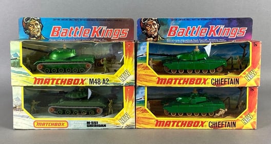 Group of 4 Matchbox Battle Kings Die-Cast Vehicles