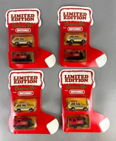 Group of 4 Matchbox Limited Edition Christmas Stocking Die-Cast Vehicle Sets