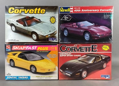 Group of 4 Factory Sealed Pontiac and Chevrolet Vehicle Model Kits