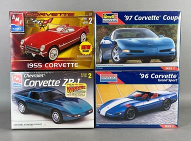 Group of 4 Factory Sealed Corvette Vehicle Model Kits