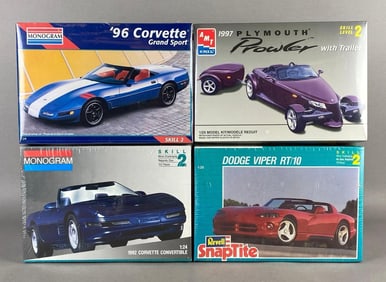 Group of 4 Factory Sealed Vehicle Model Kits