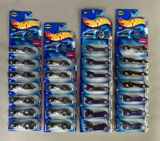 Group of 20+ Hot Wheels Batman Batmobile Die-Cast Vehicles