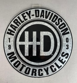 Harley-Davidson Motorcycles Backroads Tin Advertising Sign