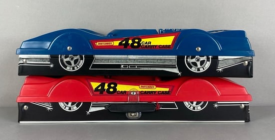 Group of 2 Matchbox 48 Car Carry Cases