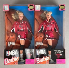 Group of 2 Mattel Barbie Chicago Bulls Fashion Dolls