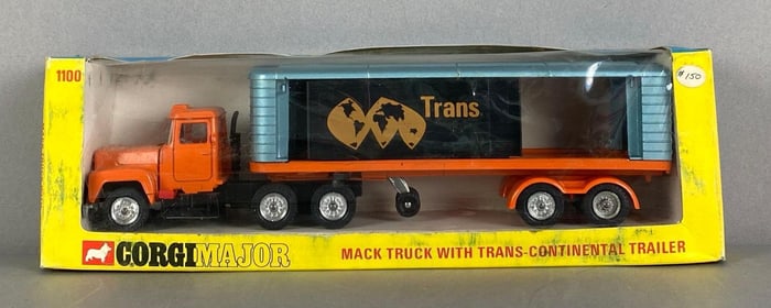 Corgi Major Die-Cast Mack Truck with Trans-Continental Trailer