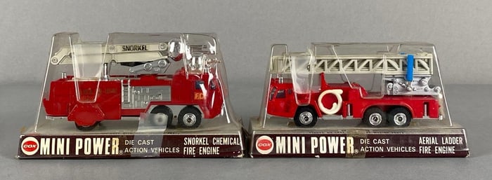 Group of 2 COX Mini Power Die-Cast Fire Engines