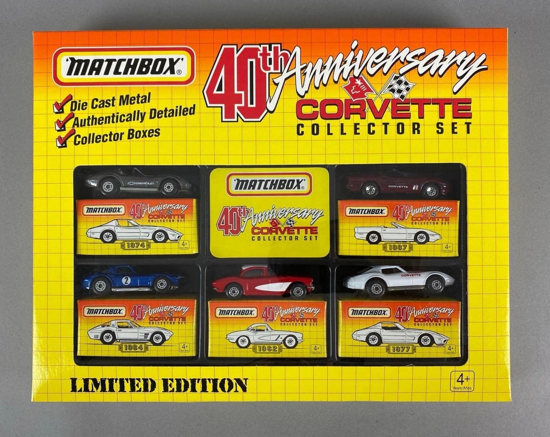 1993 Matchbox Limited Edition Corvette Collector Set: Sealed, die-cast, 40th Anniversary