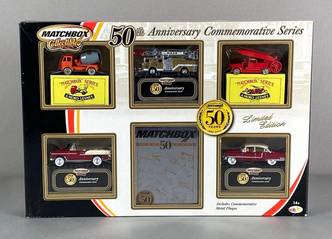 Matchbox Collectibles 50th Anniversary Commemorative Series: 2002, Die-Cast, Limited Edition, Box measures 9 x 13 x 1 1/2 inches.
