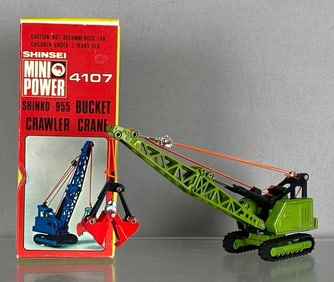 Shinsei Mini Power No. 4107 Shinzo 955 Bucket Crawler Crane