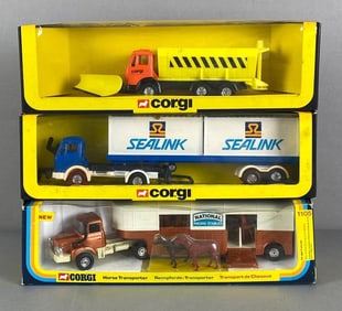 Group of 3 Corgi Die-Cast Trucks