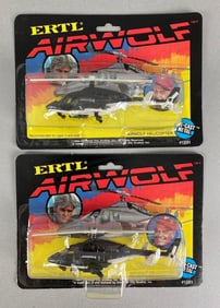 Group of 2 ERTL No. 1231 Airwolf Die-Cast Helicopters