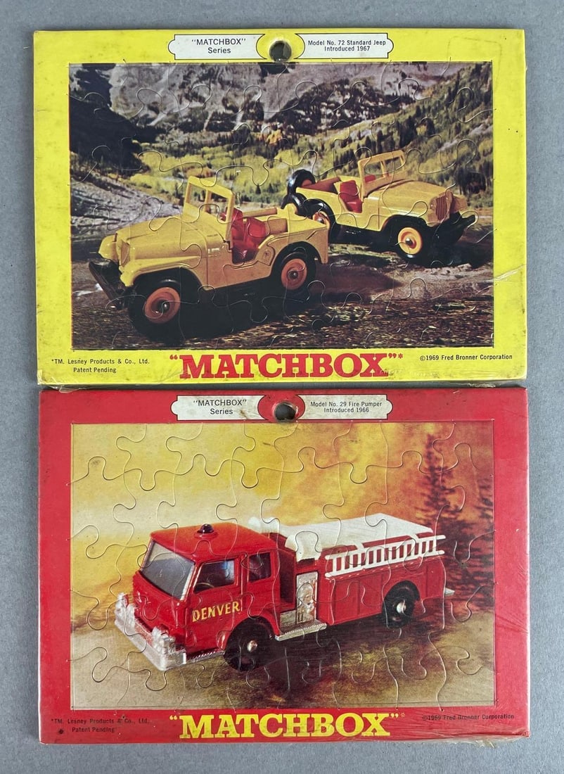 Group of 2 1969 Lesney Matchbox Jigsaw Puzzles (1 of 2)