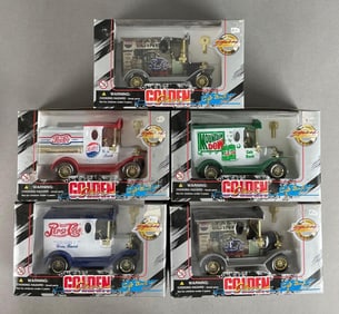 Group of Golden Classic Special Edition Pepsi Vehicle Gift Banks