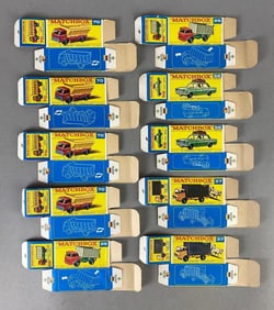 Group of 10 Matchbox Type F Boxes