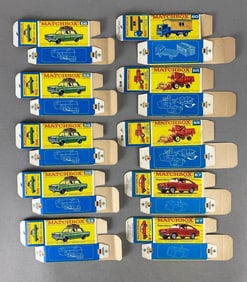 Group of 10 Matchbox Type F Boxes