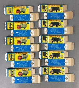 Group of 10 Matchbox Type F Boxes