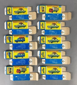 Group of 10 Matchbox Type F Boxes