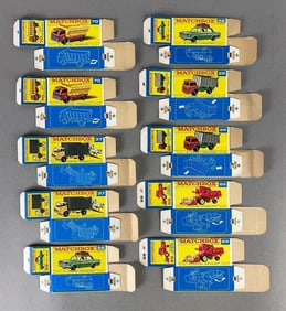 Group of 10 Matchbox Type F Boxes